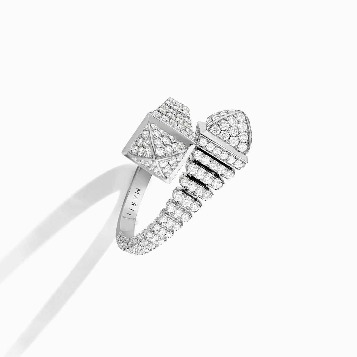 Melody: Oval Solitaire Engagement Ring with Pavé Twisted