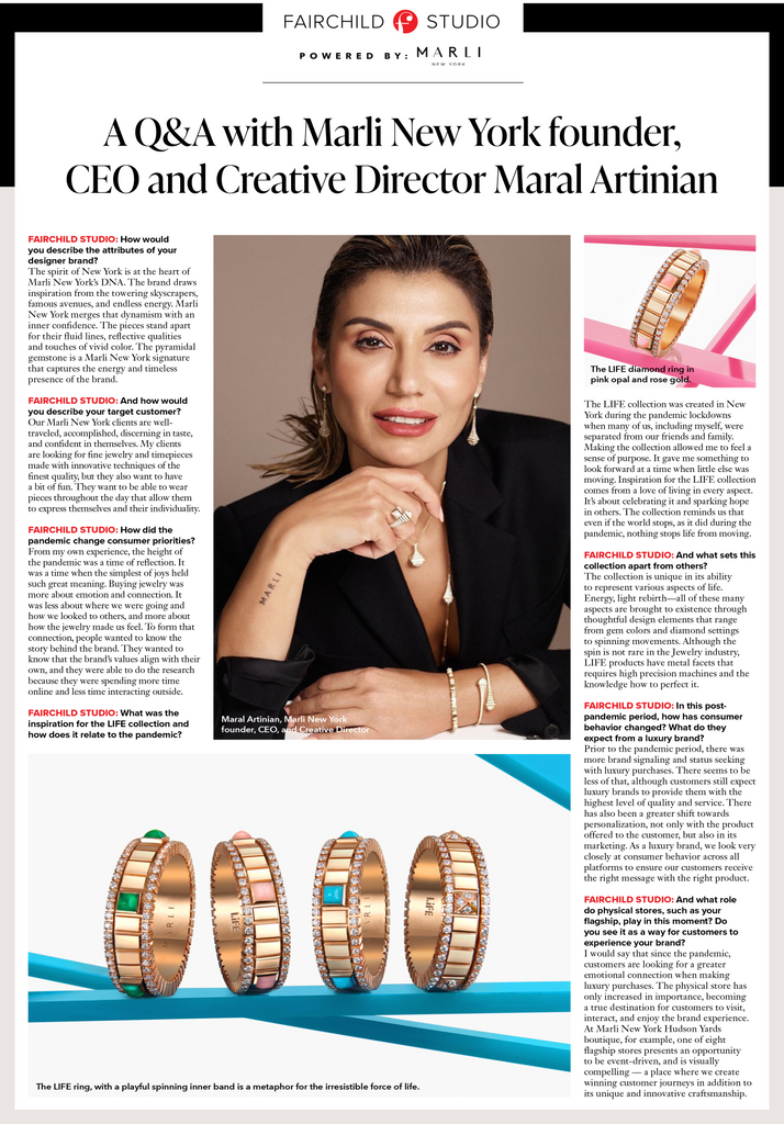 WWD LIFE Collection Feature and Q&A with Maral Artinian