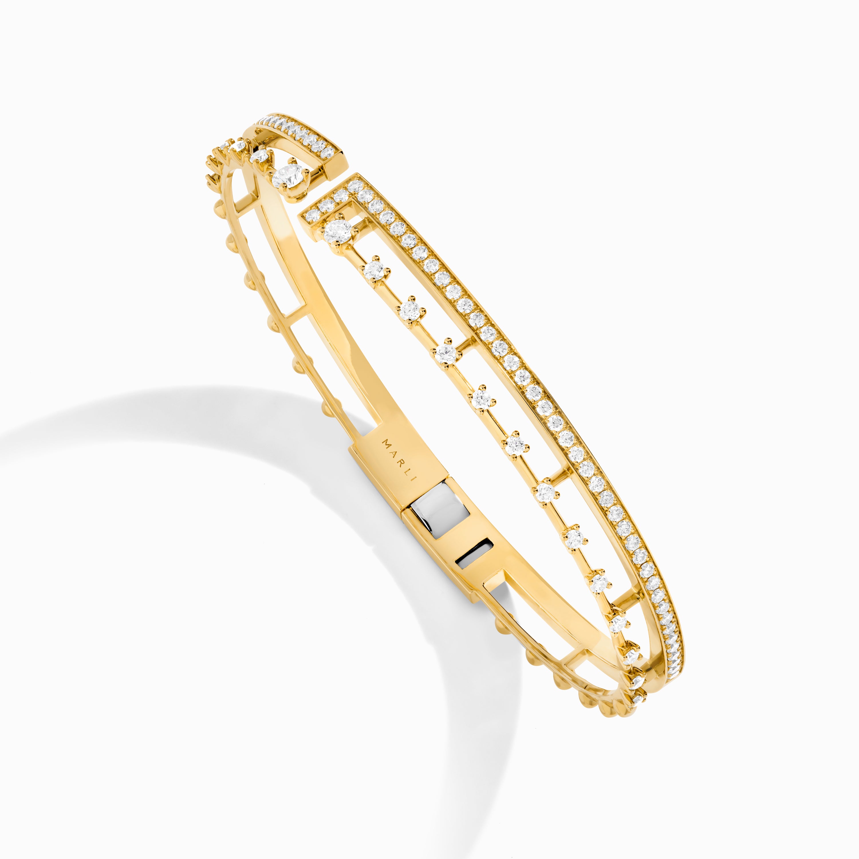 Avenues Open Hinged Bracelet Marli New York Yellow Diamond XXS