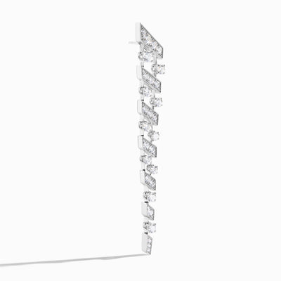 Fifth Avenue Long Drop Diamond Earrings Marli New York