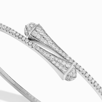 Cleo Full Diamond Slim Slip-On Bracelet Marli New York   