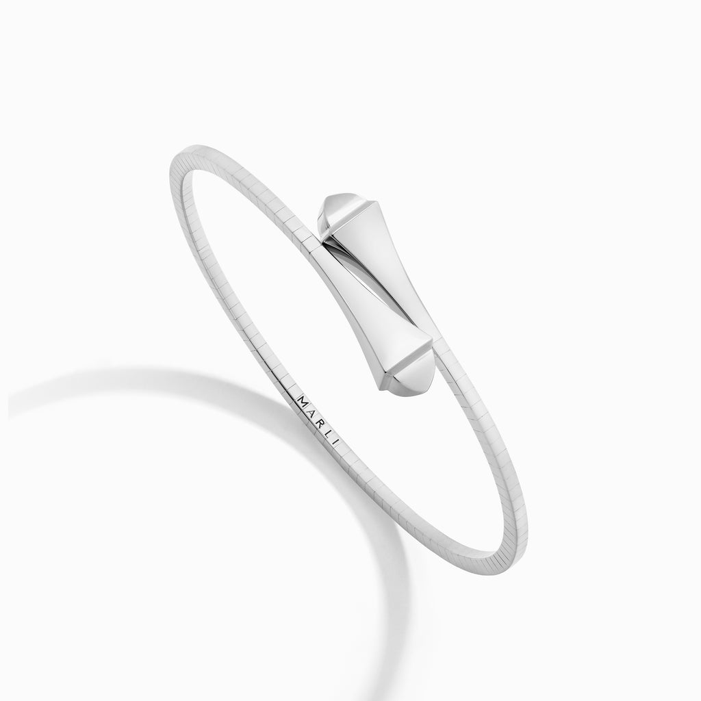 Cleo Full Gold Midi Slip-On Bracelet Marli New York White XXXS