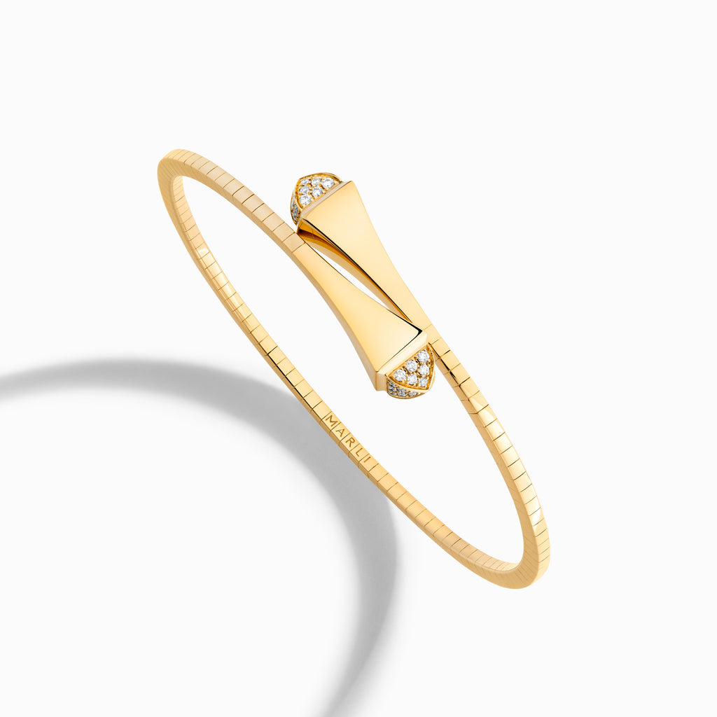 Cleo Midi Gold Bracelet with Diamonds Marli New York Yellow XXXS