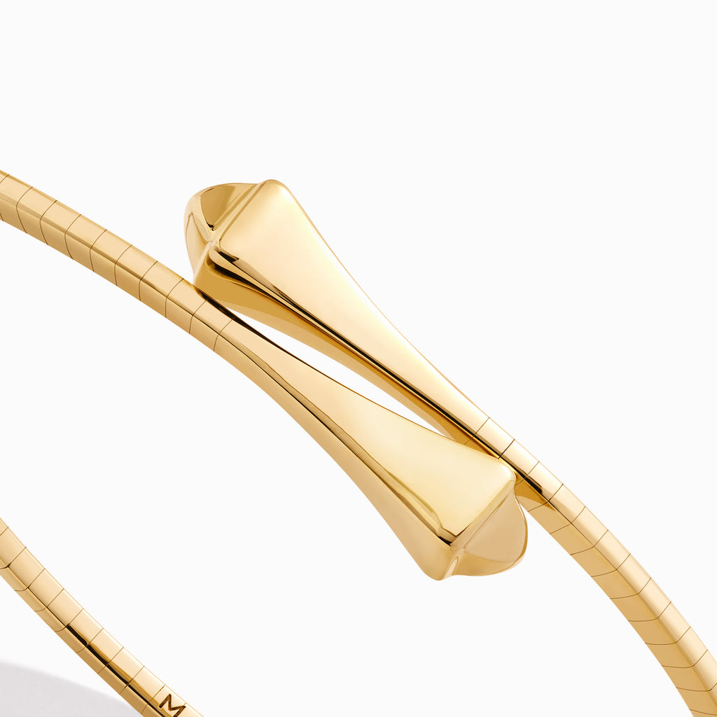 Cleo Full Gold Slim Slip-On Bracelet Marli New York   