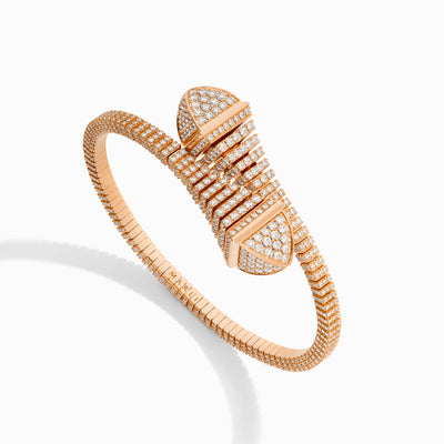 Cleo Rev Full Diamond Slip-On Bracelet Marli New York Rose Diamond XS
