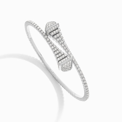 Cleo Rev Full Diamond Slim Slip-On Bracelet Marli New York White Diamond XS