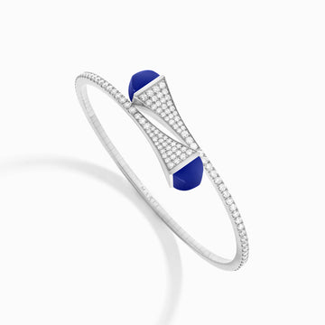 Cleo Diamond Slip-On Bracelet Marli New York White Lapis Lazuli XXXS