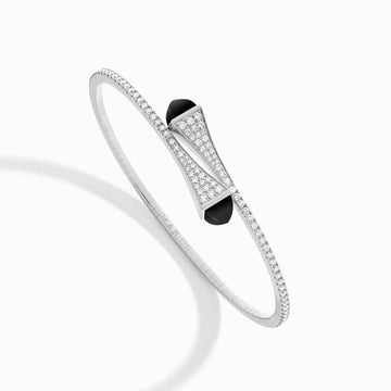 Cleo Diamond Midi Slip-On Bracelet Marli New York White Black Onyx XXS