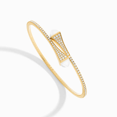 Cleo Diamond Midi Slip-On Bracelet Marli New York Yellow White Agate XXS