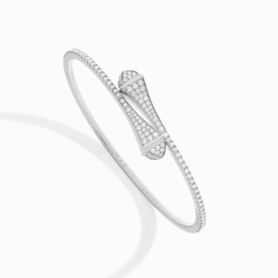 Cleo Full Diamond Midi Slip-On Bracelet Marli New York White Diamond XXS