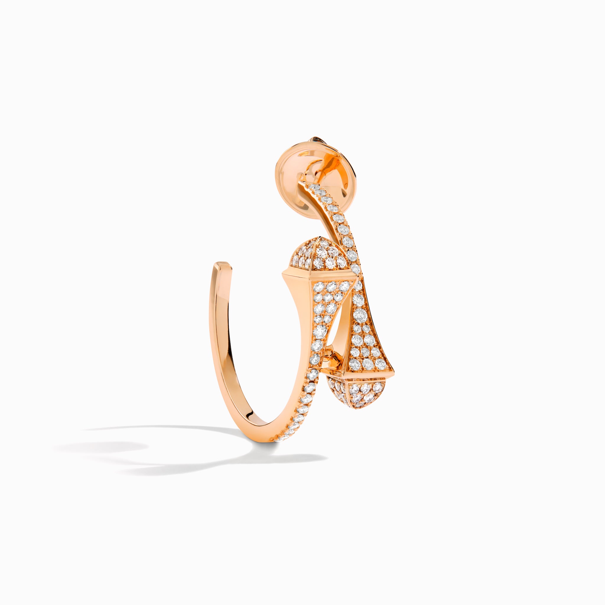 Yazilind Orecchini A Cerchio E Goccia In Oro Rosa – Grandi 4,3 Cm – Fashion Gioielli Donne - 2
