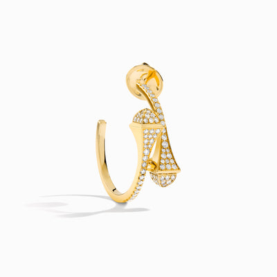 Cleo Full Diamond Small Hoop Earrings Marli New York   