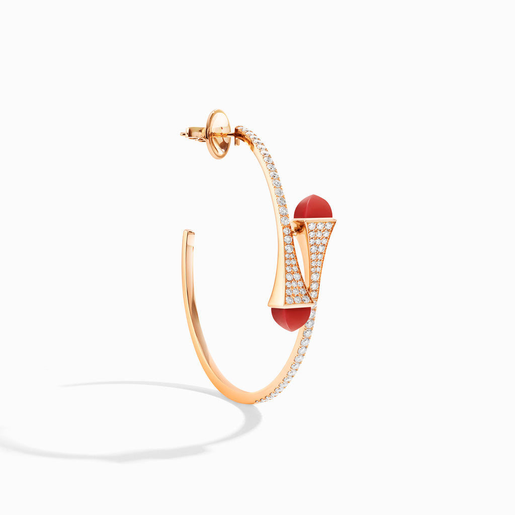 Cleo Diamond Midi Hoop Earrings Marli New York   