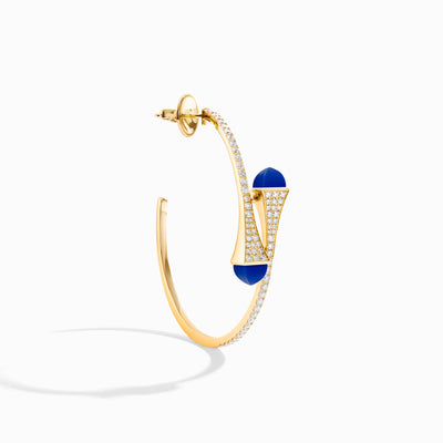 Cleo Diamond Midi Hoop Earrings Marli New York   