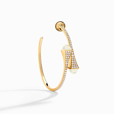 Cleo Diamond Large Hoop Earrings Marli New York   