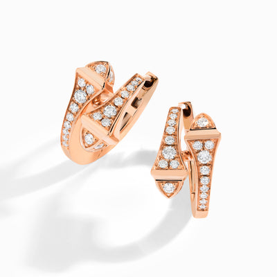 Cleo Full Diamond Huggie Earrings Marli New York Rose Diamond 