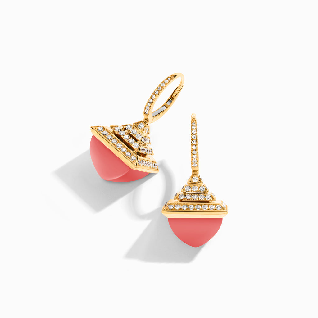 Cleo Rev Luxe Diamond Drop Earrings Marli New York Yellow Pink Coral 