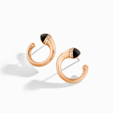Cleo Venus Gold Stud Earrings Marli New York Rose Black Onyx 