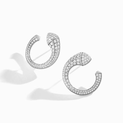 Cleo Venus Full Diamond Stud Earrings Marli New York White Diamond