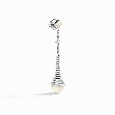 Cleo Rev Diamond Long Drop Earrings Marli New York   