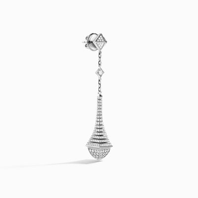 Cleo Rev Full Diamond Long Drop Earrings Marli New York   