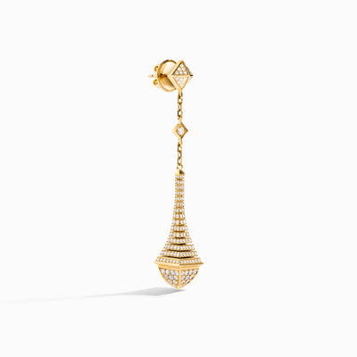 Cleo Rev Full Diamond Long Drop Earrings Marli New York   