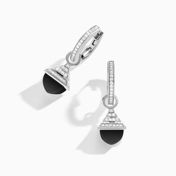 Cleo Rev Mini Diamond Drop Earrings Marli New York White Black Onyx 