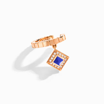 Cleo Lotus Pavé Charm Ear Cuff (Single R) Marli New York Rose Lapis Lazuli 