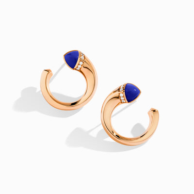 Cleo Venus Gold Midi Earrings Marli New York Rose Lapis Lazuli 