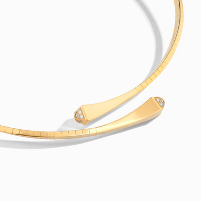 Cleo Gold Midi Choker with Diamond Pyramids Marli New York