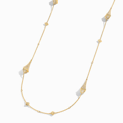 Cleo Long Chain Statement Necklace Marli New York Yellow  
