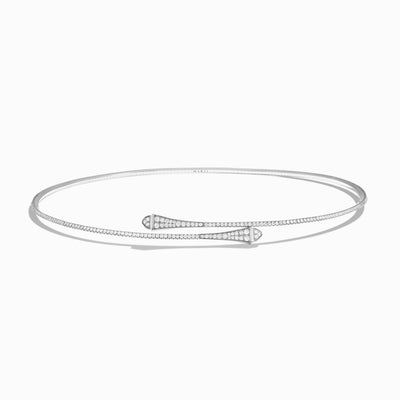 Cleo Full Diamond Slim Slip-On Necklace Marli New York White Diamond XXS