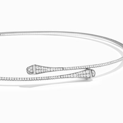 Cleo Full Diamond Slim Slip-On Necklace Marli New York   