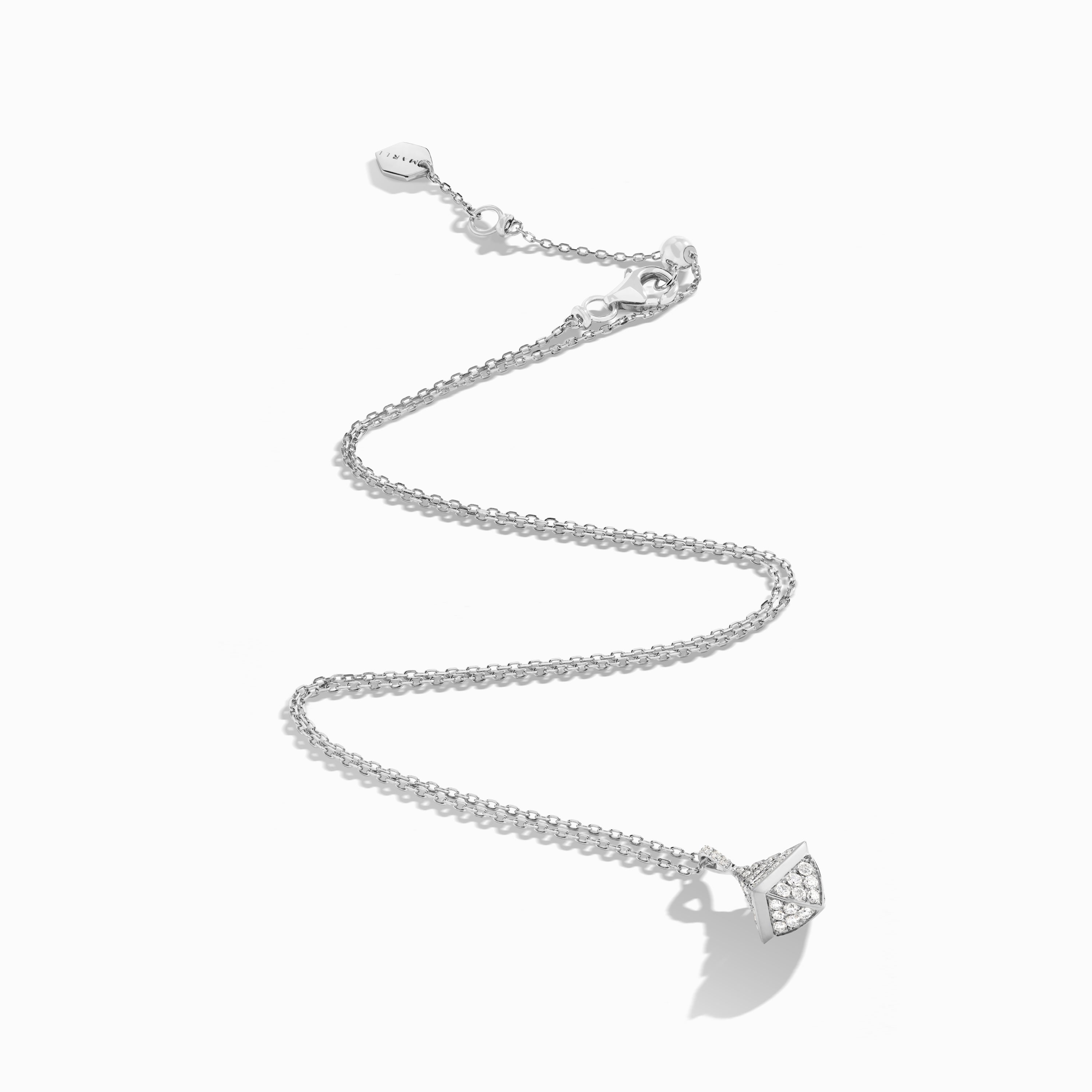 Bandfol Cute Girl Diamond Pendant Keychain - Mirror White & White Rhinestone, Small Bling Accessory