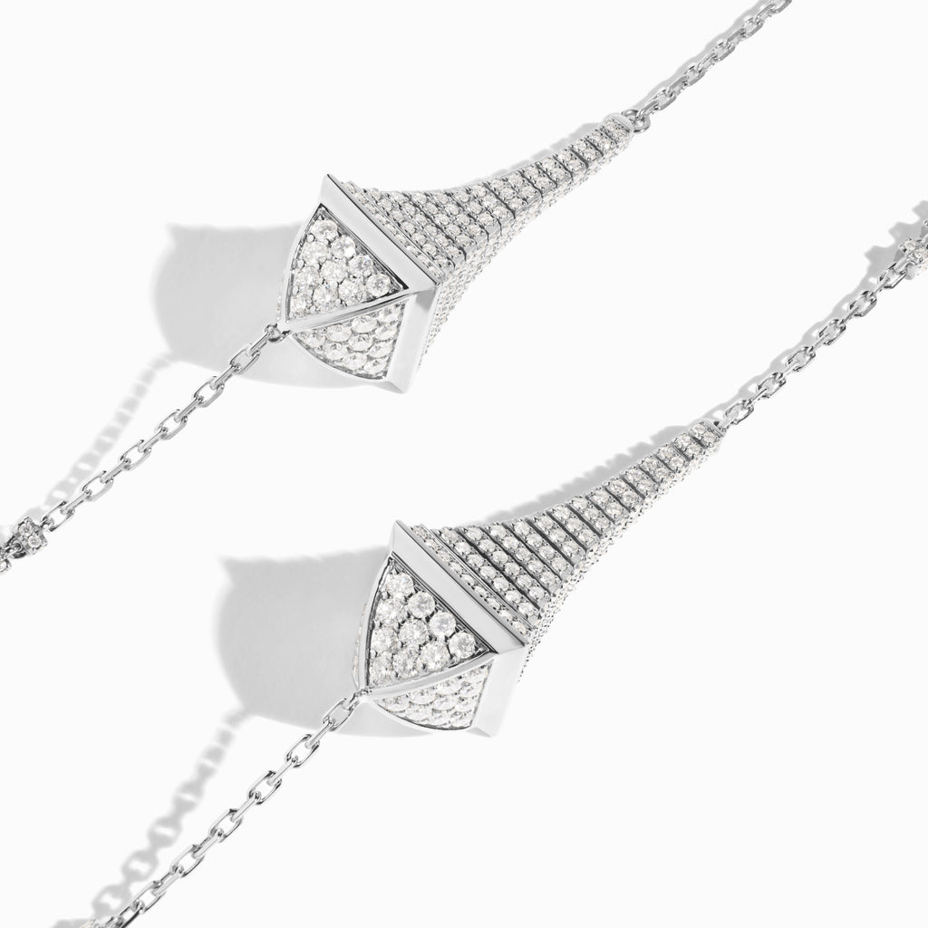 Cleo Rev Full Diamond Long Chain Necklace Marli New York   