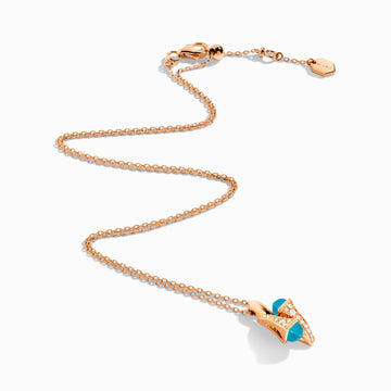 Cleo Diamond Huggie Pendant Marli New York Rose Turquoise 