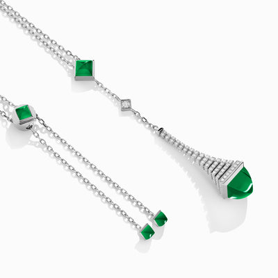 Cleo Rev Diamond Long Chain Drop Pendant Necklace Marli New York   