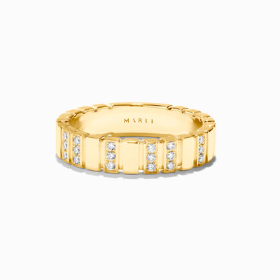 Cleo 2 Link Slim Full Diamond Ring Marli New York   