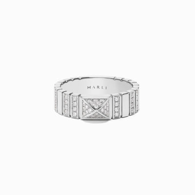 Cleo 2 Link Full Diamond Ring Marli New York   