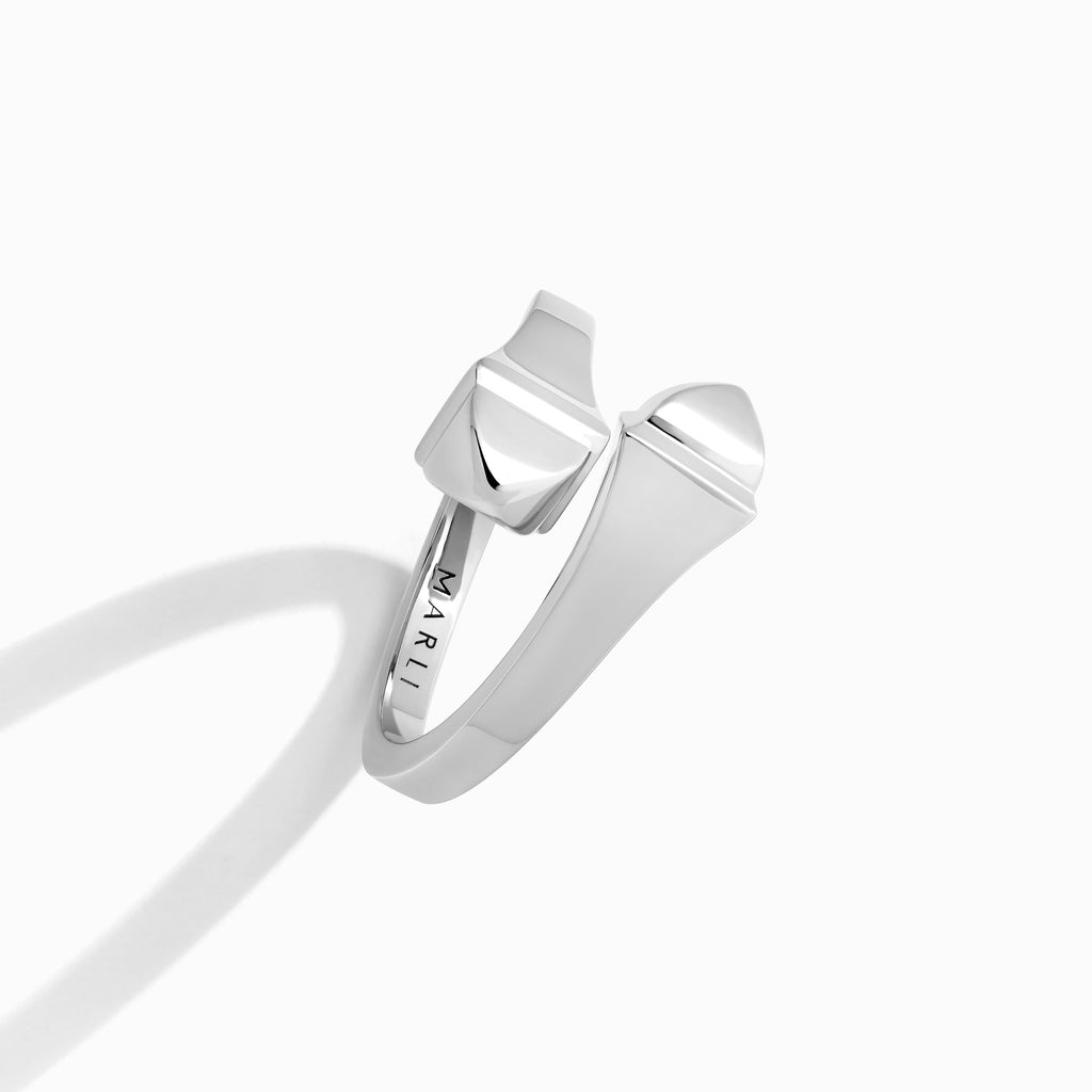 Cleo Full Gold Midi Ring Marli New York White 5