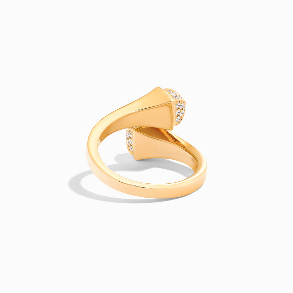Cleo Gold Midi Ring with Diamond Pyramids Marli New York