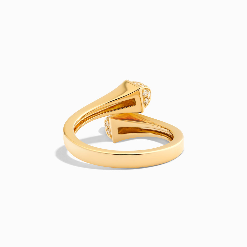 Cleo Gold Slim Ring with Diamond Pyramids Marli New York