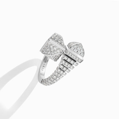 Cleo Rev Full Diamond Ring Marli New York White Diamond 4.5