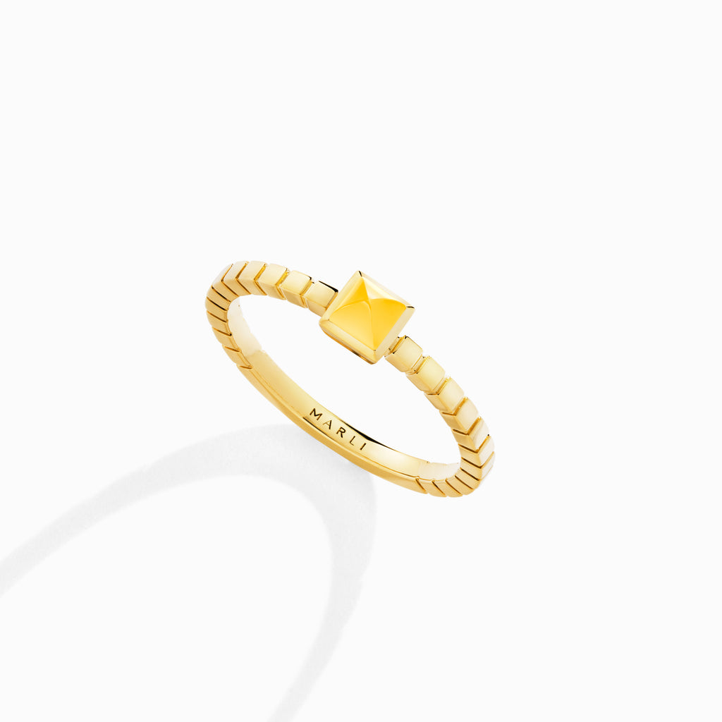 Cleo Lotus Ring Marli New York Yellow Yellow Quartzite 4.5