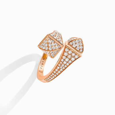 Cleo Full Diamond Ring Marli New York Rose Diamond 4.5