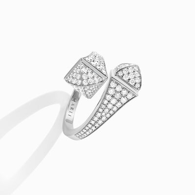 Cleo Full Diamond Ring Marli New York White Diamond 4.5