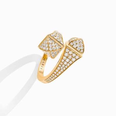 Cleo Full Diamond Ring Marli New York Yellow Diamond 4.5