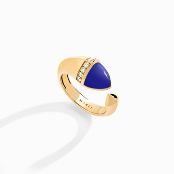 Cleo Venus Gold Midi Ring Marli New York Yellow Lapis Lazuli 4.5