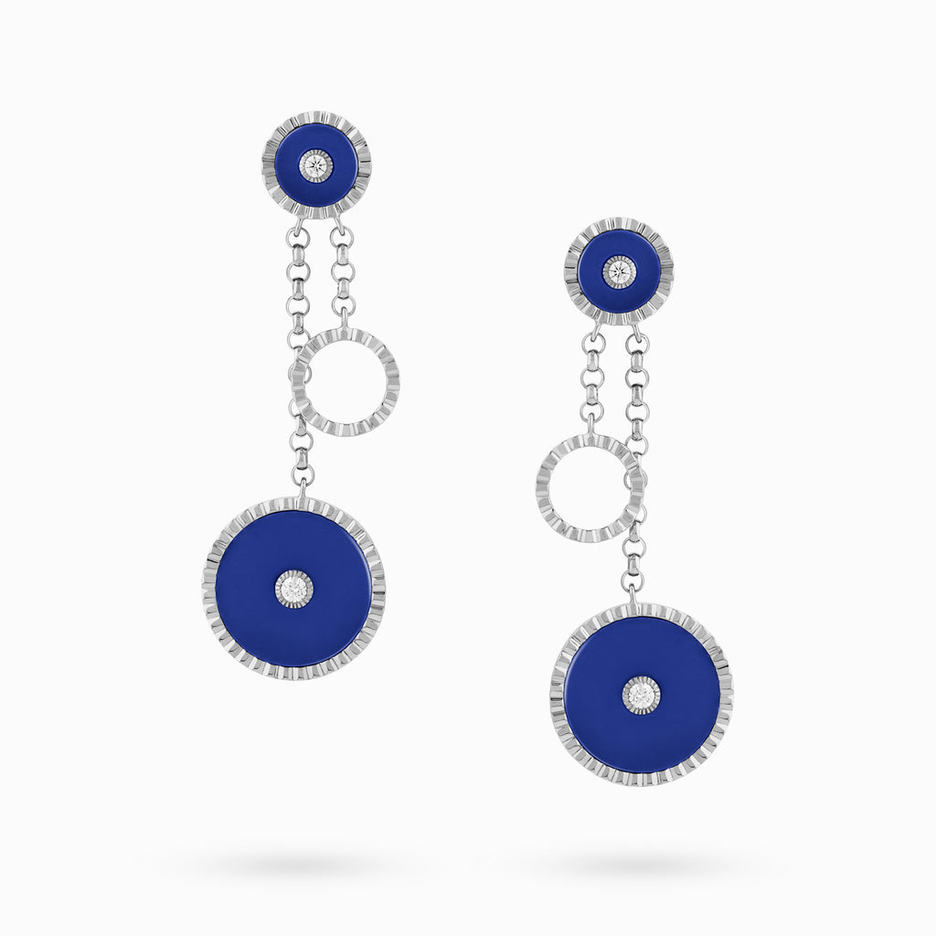 Coco Drop Earrings Marli New York White Lapis Lazuli 