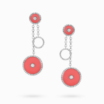 Coco Drop Earrings Marli New York White Pink Coral 